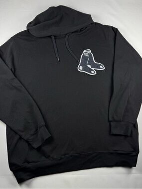 Stitches Fleece Hoodie Boston Red Sox Embroidered Graphic Black Men's Size 2XL